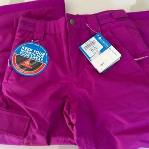 NWT XS (7/8) Youth Columbia Bugaboo Snow pants